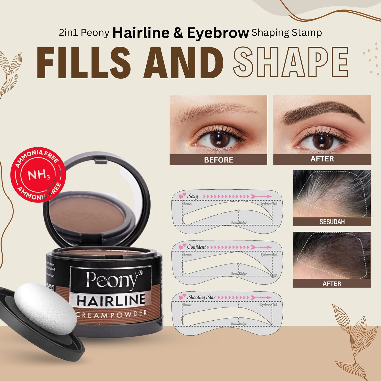Waterproof Hair Line Powder Hairline Cover Up Powder Hair Shadow Gifts