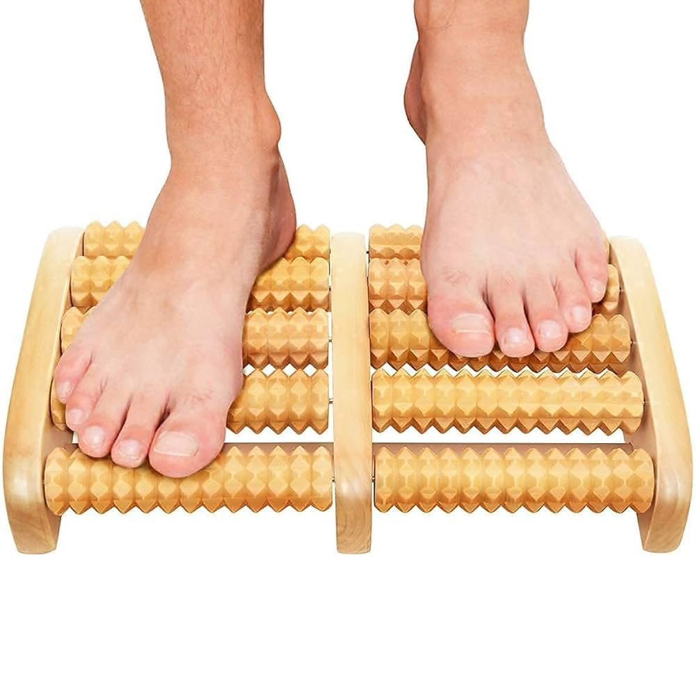 Foot Massage / Wooden Roller Massager Reflexology Foot Therapy