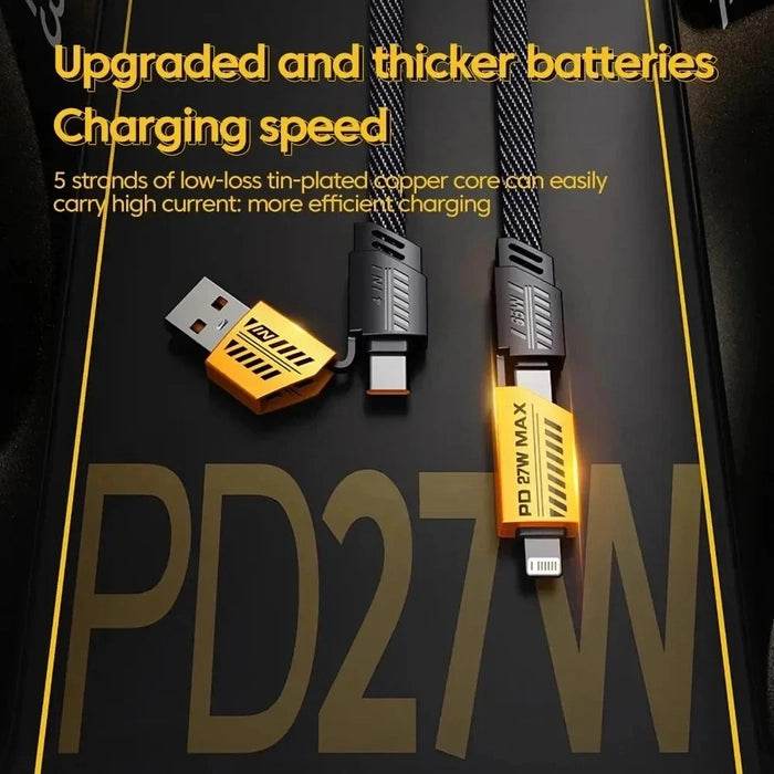 4-in-1 Multifunction USB Charging Cable 65W