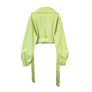 Sustainable Oversized Cropped Linen Jacket