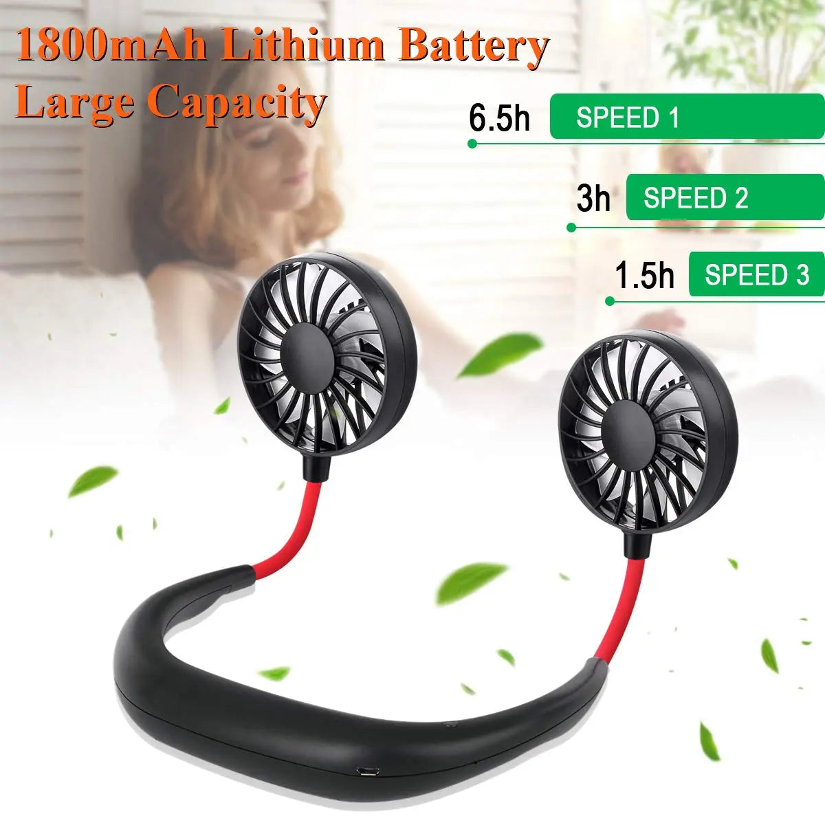 Hand Free Personal Fan Wearable Sports Fan