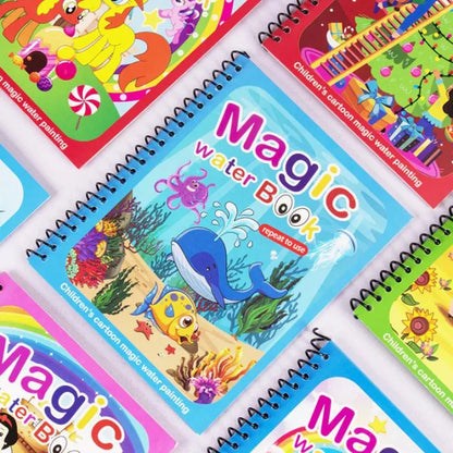 Magic Water Book (Reusable) + 1 Magic Water Pen ( Set of 3 )