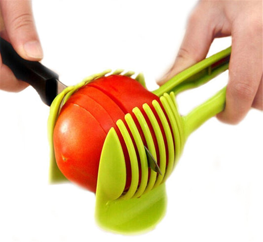 Kitchen Gadgets Plastic Potato Slicer Tomato Cutter Tool Shreadders Lemon Cutting Holder Cooking Tools Kitchen Accessories