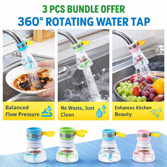 360° Rotating Kitchen Water Tap (3 PCS Bundle Offer)