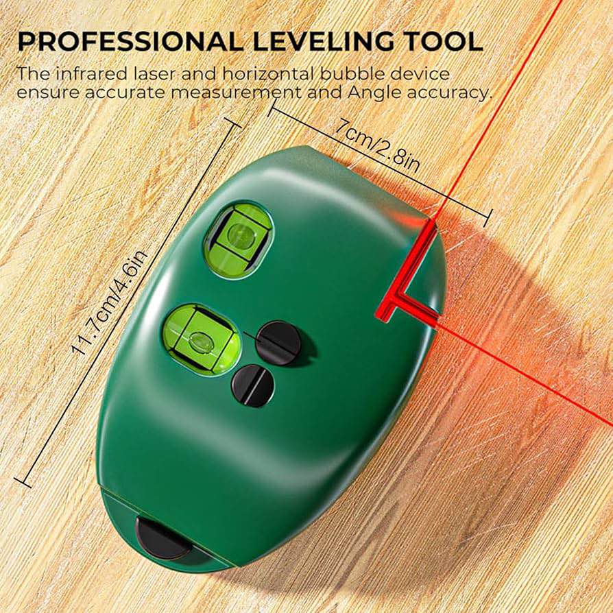 Laser Level with Horizontal and Vertical Lines,Protable Mouse Shape for Construction, Tile, Home Renovation