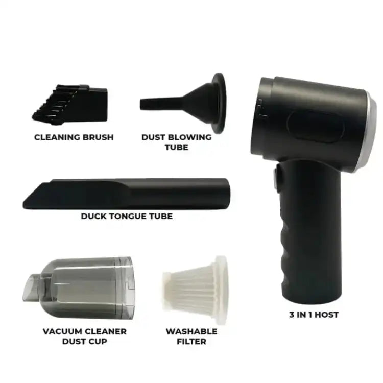 3 in 1 Portable Vacuum Cleaner Duster Blower Air Pump Wireless Hand-Held Cleaning For Car Home – AS 228