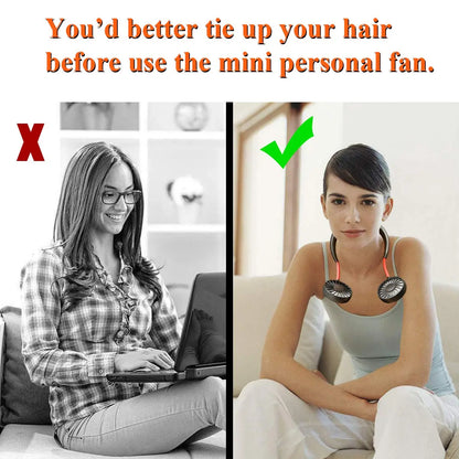 Hand Free Personal Fan Wearable Sports Fan