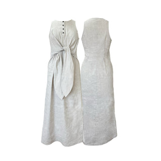 Tie front Midi Linen dress